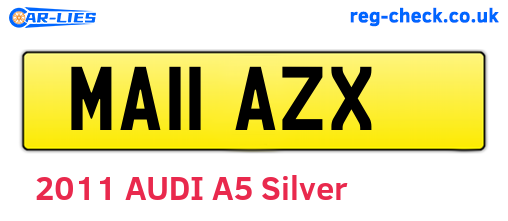 MA11AZX are the vehicle registration plates.
