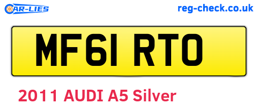 MF61RTO are the vehicle registration plates.