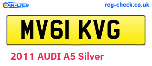 MV61KVG are the vehicle registration plates.
