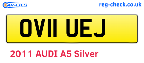 OV11UEJ are the vehicle registration plates.