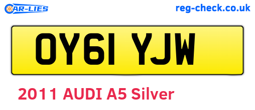 OY61YJW are the vehicle registration plates.