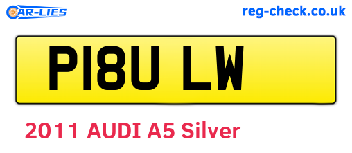 P18ULW are the vehicle registration plates.