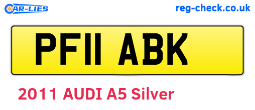 PF11ABK are the vehicle registration plates.
