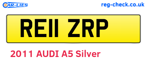 RE11ZRP are the vehicle registration plates.