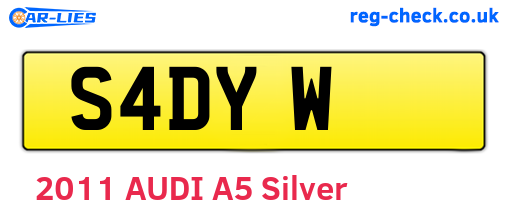 S4DYW are the vehicle registration plates.