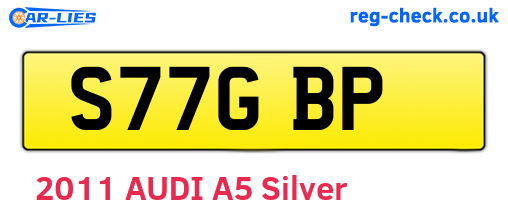S77GBP are the vehicle registration plates.