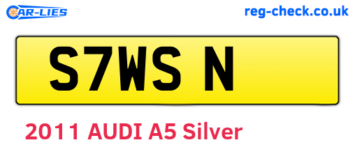 S7WSN are the vehicle registration plates.