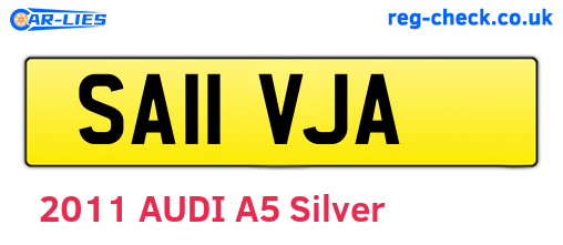SA11VJA are the vehicle registration plates.