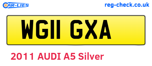 WG11GXA are the vehicle registration plates.