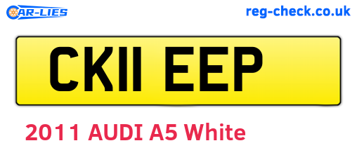 CK11EEP are the vehicle registration plates.
