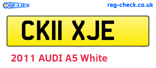 CK11XJE are the vehicle registration plates.