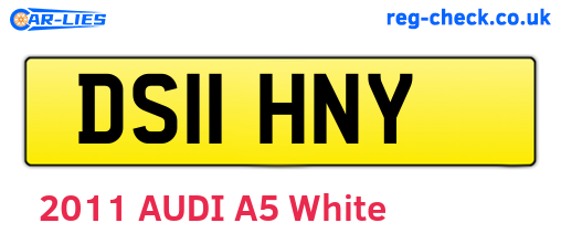 DS11HNY are the vehicle registration plates.