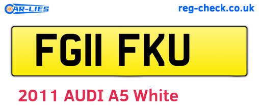 FG11FKU are the vehicle registration plates.