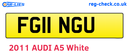 FG11NGU are the vehicle registration plates.