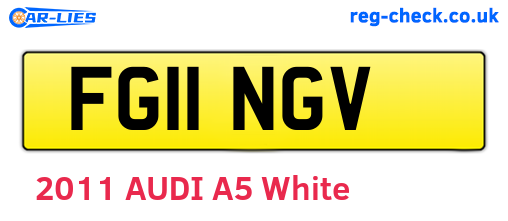 FG11NGV are the vehicle registration plates.