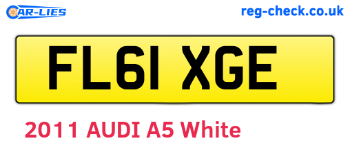 FL61XGE are the vehicle registration plates.
