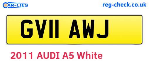 GV11AWJ are the vehicle registration plates.
