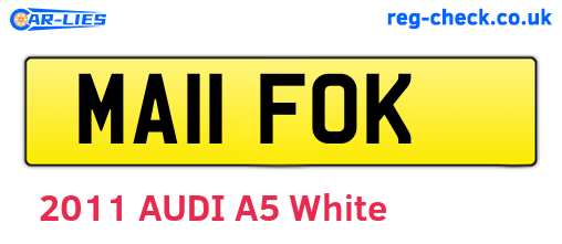 MA11FOK are the vehicle registration plates.