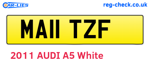 MA11TZF are the vehicle registration plates.