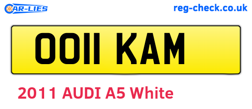 OO11KAM are the vehicle registration plates.