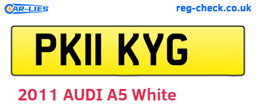 PK11KYG are the vehicle registration plates.