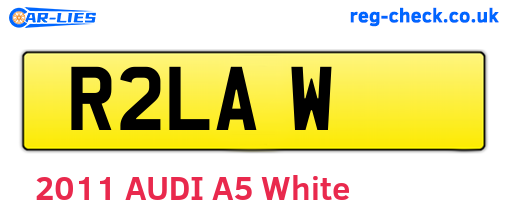 R2LAW are the vehicle registration plates.