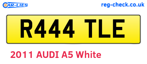 R444TLE are the vehicle registration plates.