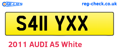 S411YXX are the vehicle registration plates.