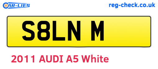 S8LNM are the vehicle registration plates.