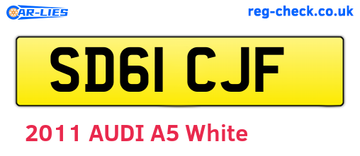 SD61CJF are the vehicle registration plates.