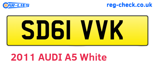 SD61VVK are the vehicle registration plates.