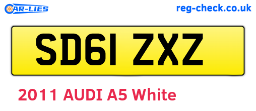 SD61ZXZ are the vehicle registration plates.