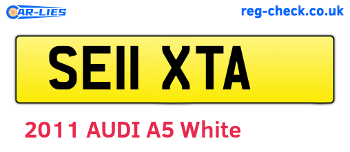 SE11XTA are the vehicle registration plates.