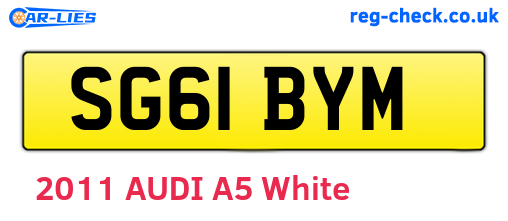 SG61BYM are the vehicle registration plates.