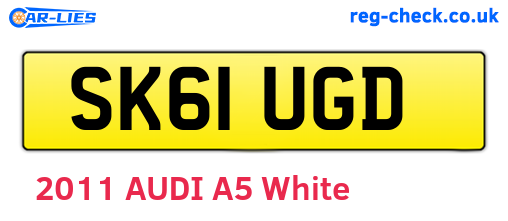 SK61UGD are the vehicle registration plates.