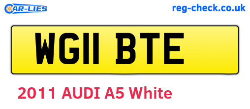 WG11BTE are the vehicle registration plates.