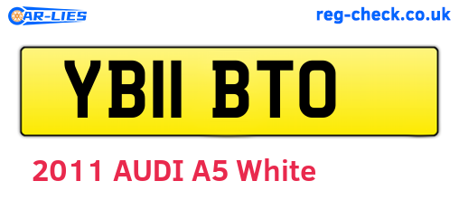 YB11BTO are the vehicle registration plates.