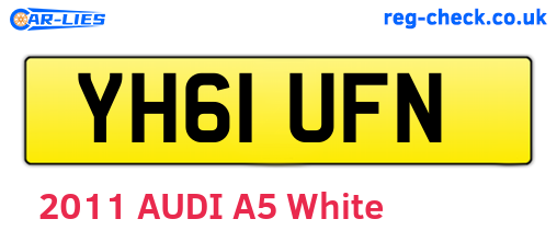 YH61UFN are the vehicle registration plates.