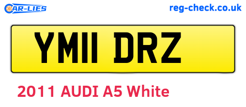 YM11DRZ are the vehicle registration plates.
