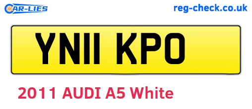 YN11KPO are the vehicle registration plates.