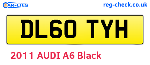 DL60TYH are the vehicle registration plates.