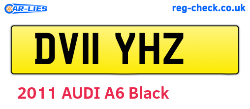 DV11YHZ are the vehicle registration plates.