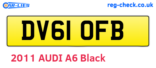 DV61OFB are the vehicle registration plates.