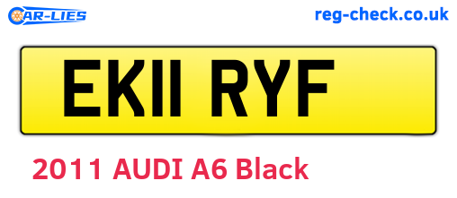 EK11RYF are the vehicle registration plates.