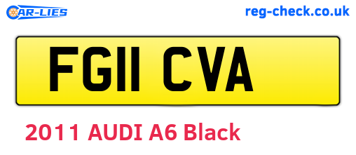 FG11CVA are the vehicle registration plates.