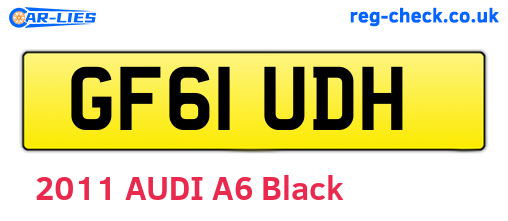 GF61UDH are the vehicle registration plates.
