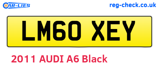 LM60XEY are the vehicle registration plates.