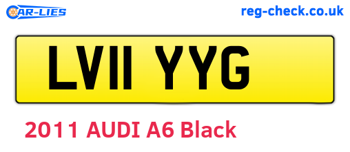 LV11YYG are the vehicle registration plates.