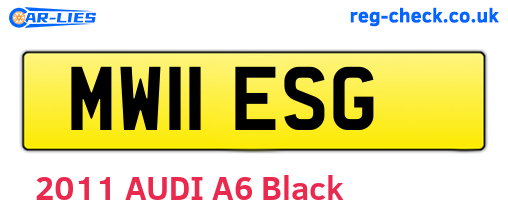MW11ESG are the vehicle registration plates.