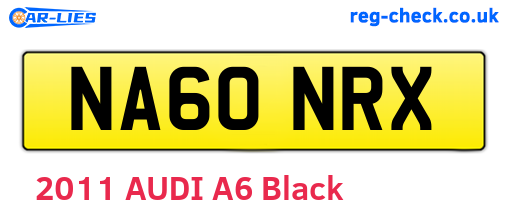 NA60NRX are the vehicle registration plates.